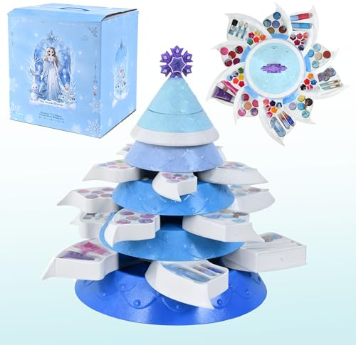 Geemskech Kinderschminke Set Mädchen, Musik-Schminkkoffer, Lidschatten, Lippenstift, Pinsel u.v.m. – Geschenk für Mädchen 3–12 Jahre.