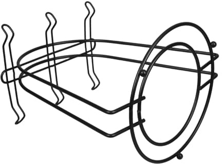 LOEFLIFA Portabicchieri in Metallo Nero con Base Tonda Supporto per Tazze e Piattini da Tè Organizer Resistente in per Esposizione Minimalista e Stabile