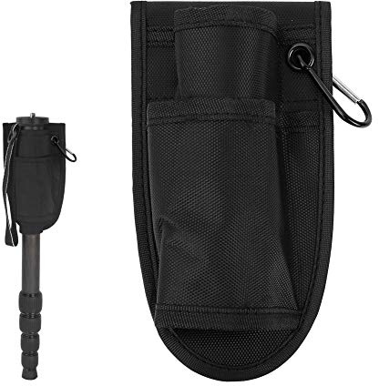 Qcwwy Kamera -Taillenbeutel, Wasserdichtes DSLR -Taillenbeutel mit Zwei Schichten, Carrierbagcase Monopod, Haken und Loop Verschluss, Reisespeicherbeutel, mit Monopoden, Zum Klettern, Reisen