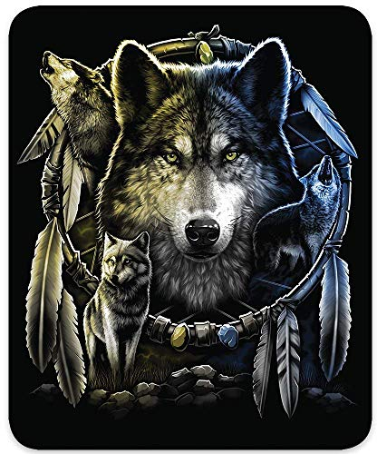 YISUMEI Decke 150x200 cm Kuscheldecken Sanft Flanell Weich Fleecedecke Bettüberwurf Wolf Mandela