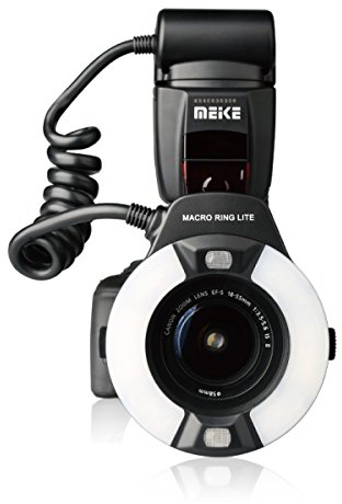 MEKE MK-14EXT-C E-TTL LED Macro Flash Ring with AF Assist LED Lamp for EOS 4000D 70D 77D 80D Rebel T7i T6i T6s T6 T5i T5 T4i T3i SL2 and Other EOS DSLR Cameras with Holder