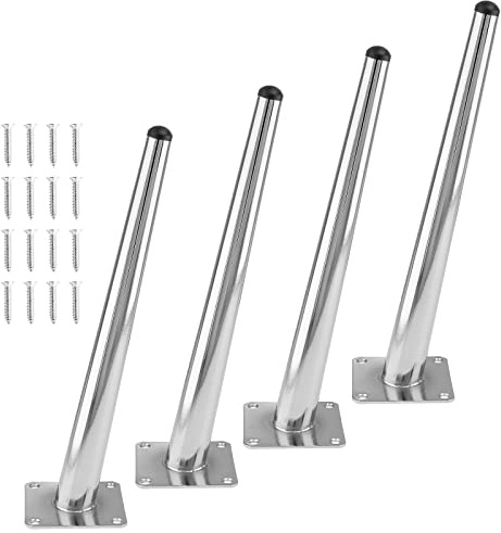 Seimneire 4pcs 12 Inch Furniture Legs, Silver