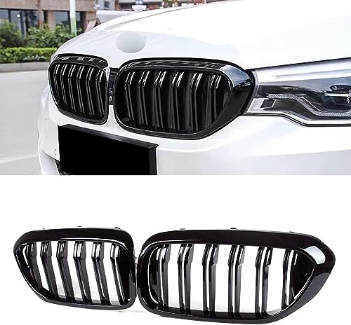 G30 G31 G38 530e 530i 540i 5er 2017 2018 Glänzend Schwarz Double Line Sport Front Nierengrill Grills – Paar