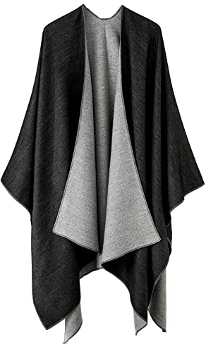 colornival Poncho da Donna Invernale Scialli Avvolgenti Caldo Sciarpa da in Maglia Mantello alla Moda Indossabile Coperta Lungo Cardigan Maglione Cappotti