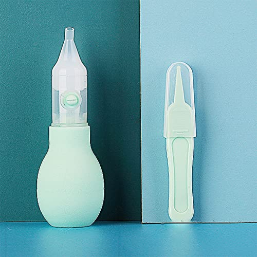 PEAMAN Nasenspülung, Baby-Nasensauger Festsilikonpumpe Anti-Rückfluss tragbares Baby-Nasen-Vakuumsauger-Set (Color : A)