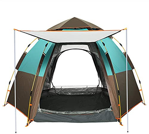 Faltzelt für 3–4 Personen, leichtes Zelt, automatisches Camping-Popup-Zelt, für Strandcamping, Wandern, Angeln, einfach aufzubauen und zu verpacken