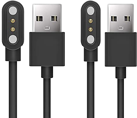 Blueshaweu Ladekabel Kompatibel mit GaWear Smartwatch Herren 1,96 Zoll K57, Kabel Ladegerät Ladestaion für LIGE K57 / GaWear K57 Smartwatch (schwarz+schwarz)