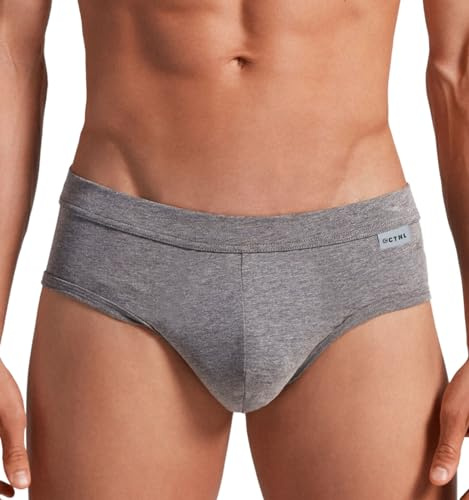 Slip Uomo Cotone Elasticizzato (Pacco da 3) Bielastico Mutande Uomo Cotone Intimo Mutande Uomo Colorate alla Moda Bianchi Neri Grigio AU424 (XL, 3 Grigi)
