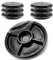 Mbsomnus Lot de 6 plateaux à compartiments avec couvercles - Plateau de service réutilisable en plastique - Plateau de service rond avec couvercles pour apéritifs, collations, sushis, fêtes,