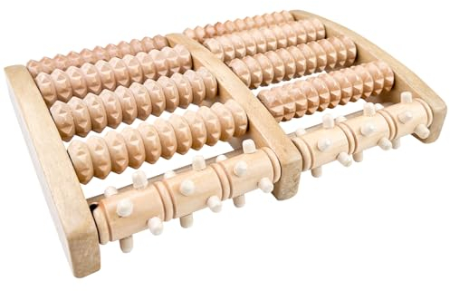 WinGluge Massaggiatore Piedi Legno, Rullo Massaggio Piedi, Massaggiatore Plantare Sollievo dal Dolore agli Archi, Rullo Foot Massager, Attrezzi di Riflessologia per Fascite Plantare