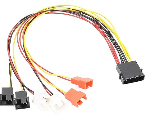 4Pin Molex Auf 3Pin/4Pin Lüfteradapter 12V 7V 5V PC Lüfteradapter 4Pin Molex Splitter Sleeved Kabel Für Computer PC Gehäuselüfter Molex Auf 3Pin/4Pin Lüfteradapter 3Pin Power Auf 4Pin Molex Adapter 3