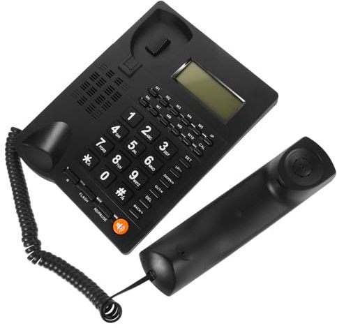 LALAFINA Téléphone Fixe pour Seniors avec Gros Boutons Affichage des Appels Entrants Utilisation Simple à Domicile Et Au Bureau