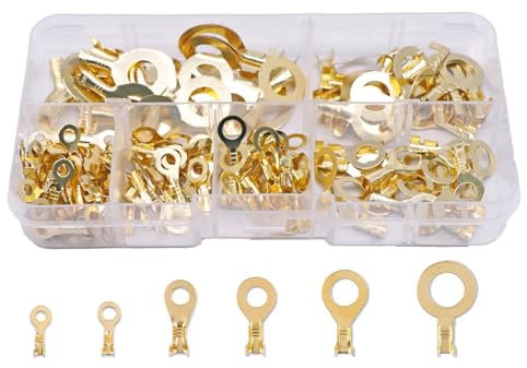 150 Stück Nicht Isolierte Ringklemmen Elektrische Kabelverbinder Ringe Endklemmen O Ringe Kabelschuhe Crimp Kabelklemmen