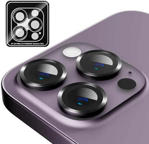 MINUUISCT Compatible for iPhone 11/iPhone 12 Mini Camera Lens Protector,Shatterproof Ultra HD Tempered Metal Glass Camera Screen Protector Cover,Black