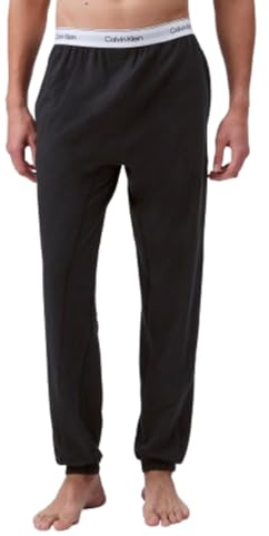 Calvin Klein Pantaloni da jogging moderni da uomo in cotone, nero, Large