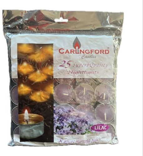 25 x grandi lumini profumati lilla – fino a 8 ore di combustione candele profumate
