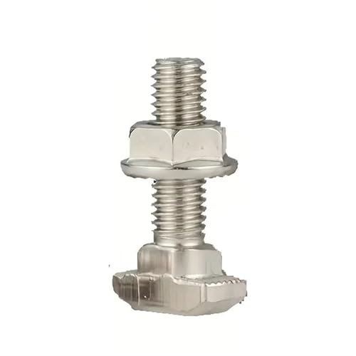 WENYOG Hammerkopfschrauben 20 Sätze M5-Aluminiumprofilschrauben und Muttern – Industriezubehör for T-Nut-Profile, Schrauben und Muttern aus Aluminiumprofil(M5 X 16Sets)