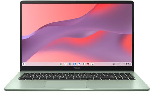 ASUS Chromebook 15 CX1505CKA Laptop | 15.6 Full HD Screen | Intel Celeron N4500 Processor | 4GB RAM | 64GB eMMC Storage | Google Chrome OS | Misty Green | Amazon Exclusive