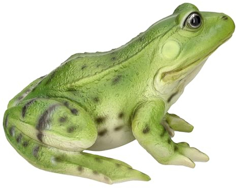 Figuren Shop GmbH Gartenfigur Frosch grün – Lebensechte HotAnt Froschfigur, 21,5 cm Länge, wetterfest & handbemalt für Teich & Garten