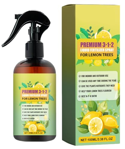 Bio -Zitronenbaumdünger -Spray - hoher Stickstoffflüssigpflanzenfutter, um Fruchtabfall zu verhindern | Nährstoffe für Zitrusbaum für Innen- und Outdoor -Gartenarbeit - 100 ml Konzentrat