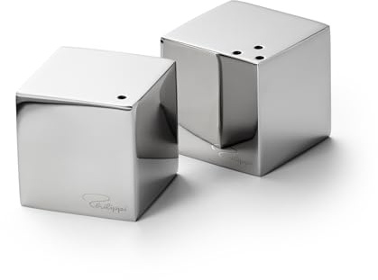 PHILIPPI CUBE Salz- und Pfefferstreuer-Set, 2-teilig, Modernes Design, Edelstahl