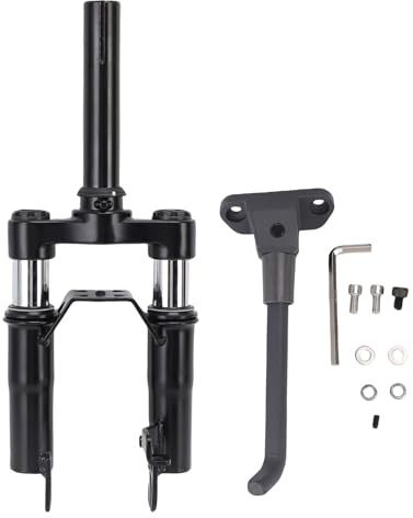 SPYMINNPOO Kit de Suspension de la Fourche Avant de Scooter, Remplacement de Fourche et Support Avant en Alliage en Aluminium avec Absorption de Choc