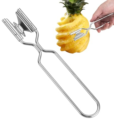 Attrezzo per Rimuovere Occhi di Ananas | Utensile Estrazione Ananas Acciaio Inossidabile - Rimuovi Gambi Frutta Ergonomico Attrezzatura Cucina per Campeggio Picnic BBQ Giardino