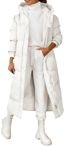 Genérico winter jacket women Abrigos Mujer Invierno Chaqueta Con Cremallera De Piel Sintética Cálido Larga Plumifero Cortavientos Con Bolsillos Plumiferos plumas mujer invierno
