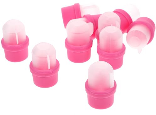 TOVINANNA 20 pièces Lot de Capsules de Trempage pour Ongles Protecteurs de Vernis Semi-permanent Couvre-doigts Rose pour Manucure Professionnelle et Usage Domestique