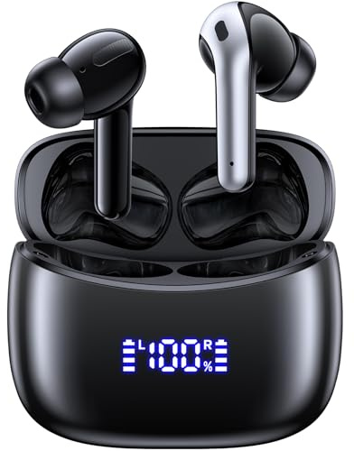 AI Translation Earbuds Real Time 164 Languages Translator Ear Buds Audifonos Traductores Inglés Español 70H Playtime Wireless Earphones AI Bluetooth Headphones for Travel Meeting Learning Black