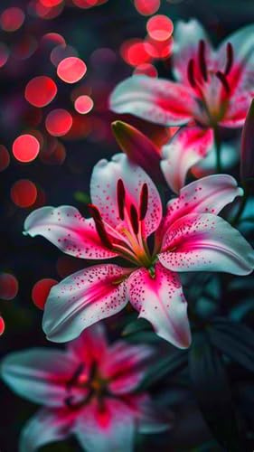 Raro Giglio bulbi,Lilium pianta vera,Piante perenni,Decorazione del giardino, bulbi belli e sani(non fiori artificiali)-10 Bulbi-A