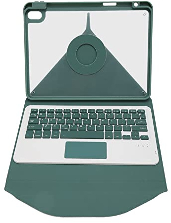 EIMSOAH Funda con Teclado Inalámbrico con Panel Táctil para Tableta iOS 9 8 7, Funda Protectora Desmontable con Teclado de Diseño Todo en para Uso Diario y Viajes (Verde)