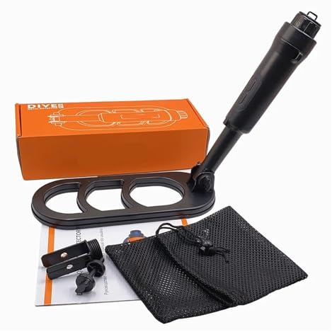 Metal Detector impermeabile Versione pieghevole Bobina a impulsi Scansione a subacquea Pinpointer Rilevamento(Black)