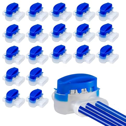 20er-Pack Wasserdichte Kabelverbinder für Mähroboter – Gel-gefüllte Drahtverbinder und Verbindungsklemmen für Begrenzungskabel und Rasenroboter-Kabel