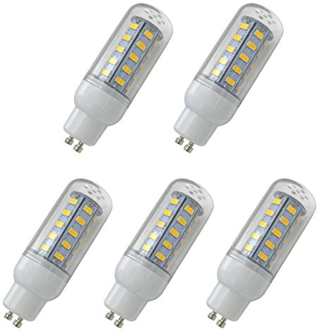 Aoxdi 5 Stück LED Mais Licht GU10 6W, Warmweiß, LED Leuchtmittel Lampen | LED Birnen Mais Licht Energiesparlampe 6W GU10, AC220-240V