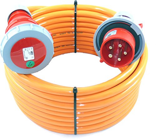 CEE Verlängerungskabel Starkstrom wasserdicht H07BQ 5G4 5x4 32A IP67 30m