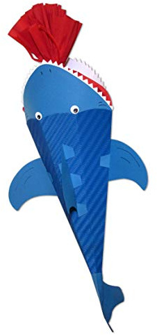 Postler Schultüte Bastelset Hafisch - Zuckertüte - aus 3D Wellpappe, 68cm hoch