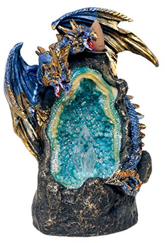 Brucia Incenso con Effetto a Cascata con LED - Drago su Caverna