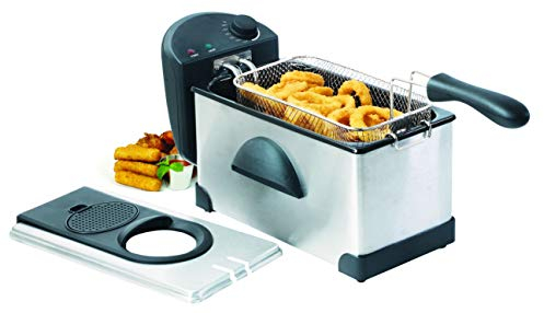 Family Care Freidora, Freidora de 3 Litros, Desmontable, Acero Inoxidable, 2000 W, Termostato Ajustable Hasta 190 ºC, Piezas Fácil de Limpiar