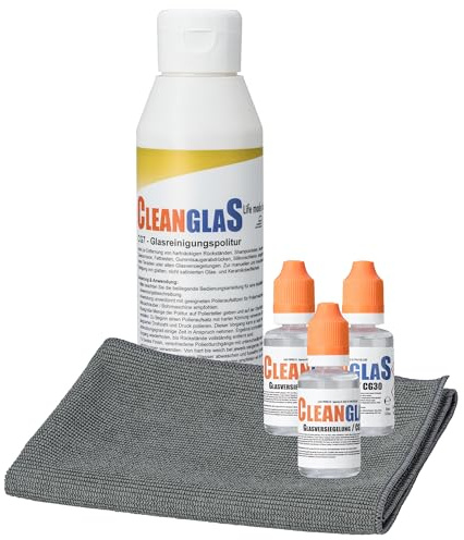 CleanglaS Nano-Versiegelung Dusche | Made in Germany | Glasversiegelung mit Lotuseffekt für Bad, Fenster & Wintergarten | 90 ml Versiegelung für bis zu 72 m² | Instant-Effekt Technologie