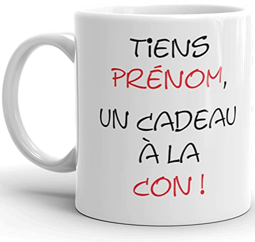 Kalféa Mug personnalisable Humour Tasse personnalisée prénom cadeau gros mot tu peux pas le revendre céramique Qualité Idée Cadeau Originale drôle Anniversaire Noël Fête amis collegue homme femme