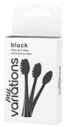 My Variations ® - Pack 3 Têtes de Brosse à Dents Sonique My Variations - Noir