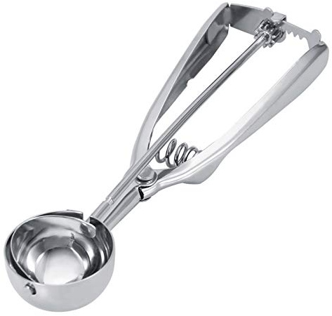 Cookie Scoop Set Ice Cream Scoops, Thick Stainless Steel Ice Cream Scoop with Trigger Release, Cookie Scooper for Baking, Piping Bag and Tips Cake Decorating, Easy to Clean(4CM)