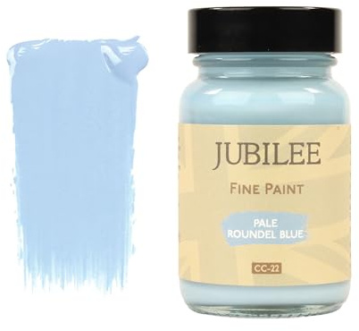 Guild Lane Jubilee Furniture Paint – Upcycle & Transform Wood, Metal & Glass – Soft Sheen Finish for Indoor & Outdoor – Durable & Easy to Apply Multi-Surface Paint (Pale Roundel Blue, 60ml)
