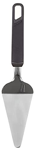 JMS we create smile - Cake Slice Server Pizza Pie Server Cake Slicer Cake Cutter Cake Slicer Spatula 23 x 2.5 cm x 5 cm Stainless Steel Blade Soft Grip Handle (Cake Server, Black)