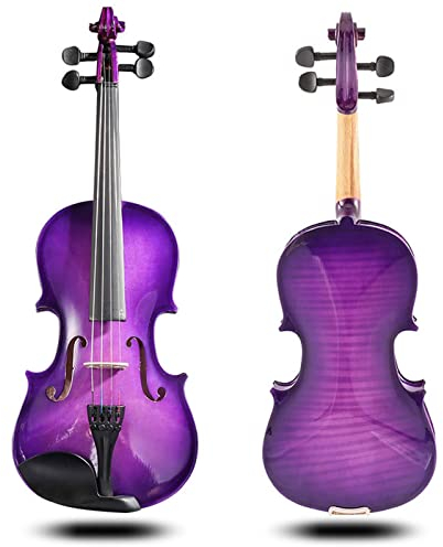VIGOIR Violine Geige Anfänger Lila Violine, geeignet for die Anfängerprüfung, Übungsvioline (Size : 4/4)