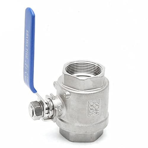 HOBIGO 1pcs 2p Vollportventile, BSPT 1/43/8 1/23/4 11-1/4 1-1/2 Weiblicher Edelstahl SS304 2p Volles Portballventil Mit Vinylgriff -Gewindeventilen (Size : DN8)