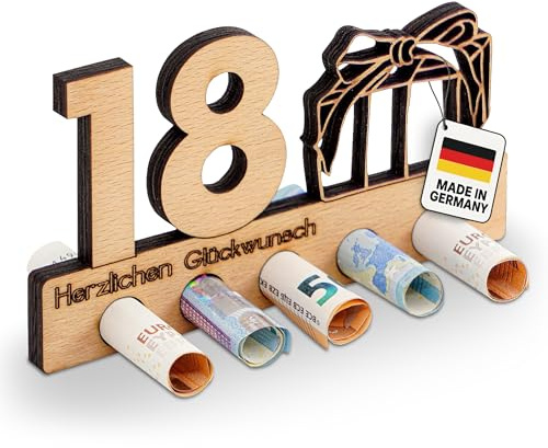 DARO Design - 18. Geburtstag Geldgeschenk Holz