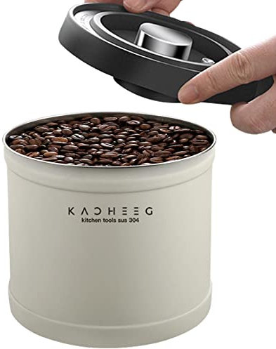 Airtight Coffee Canister, Coffee Bean Container with Vacuum Pump, Aroma Canister, Coffee Storage Container for Coffee Beans, Tea, Cocoa, Pasta 1600 ml
