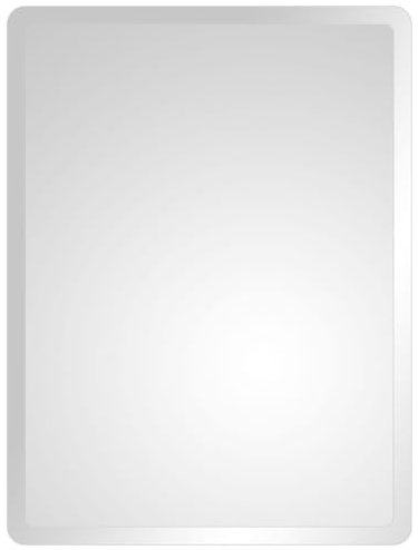 Go Bathrooms Tula Rectangular Bathroom Mirror Frameless Bevelled Edge Design Wall Mounted Portrait or Landscape - 600mm x 450mm | Plain Mirror